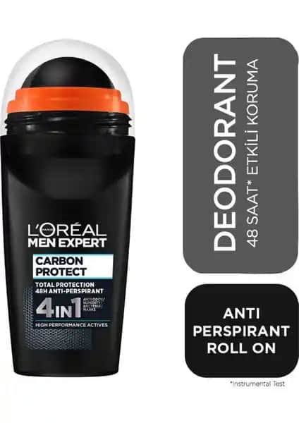 L'Oréal Paris Men Expert Carbon Protect: Etkili Terleme Kontrolü İçin Roll On Deodorant