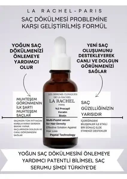 La Rachel-Paris Patentli Saç Serumu ile Saç Dökülmesine Etkili Çözüm