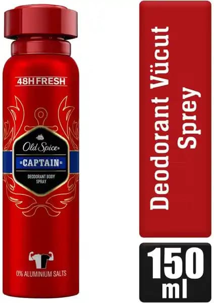 Old Spice Captain Erkek Deodorant Vücut Spreyi: Kalıcı Ferahlık ve Konfor Sunuyor