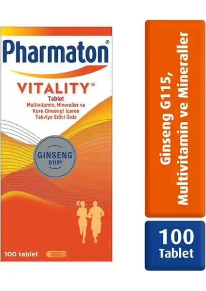 Pharmaton Vitality 100 Tablet: Ginseng G115 ile Enerji ve Bağışıklık Desteği