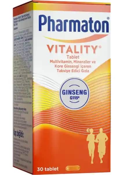 Pharmaton Vitality 30 Tablet: Enerji ve Canlılık İçin Besin Takviyesi