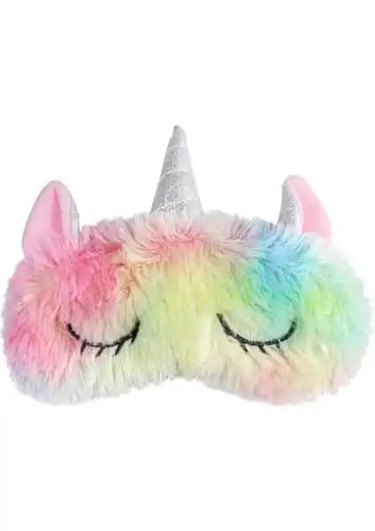 Adil Baba Sevimli Peluş Unicorn Uyku Göz Bandı: Konforlu ve Estetik Uyku Aksesuarı
