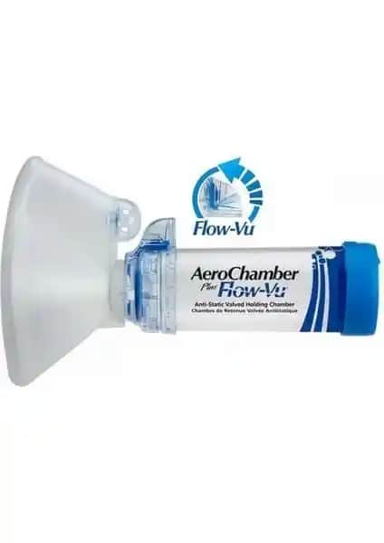 AeroChamber Plus Flow-Vu Mavi: Çocuklar ve Yetişkinler İçin Güvenilir Solunum Yardımcısı
