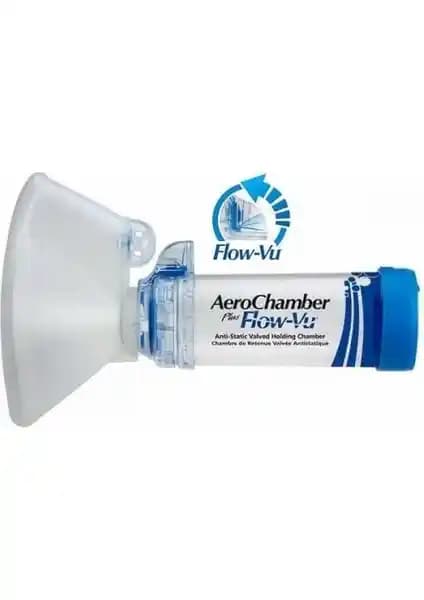 AeroChamber Plus Flow-Vu Mavi: Çocuklar ve Yetişkinler İçin Güvenilir Solunum Yardımcısı
