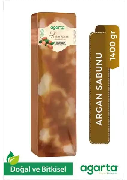 Agarta Doğal 1400 Gr El Yapımı Argan Sabun Blok Cilt ve Saç Bakımında Doğallık