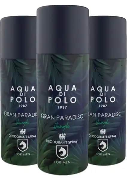 Aqua Di Polo 1987 Gran Paradiso Jungle Deodorant Doğal ve Odunsu Erkek Kokusu