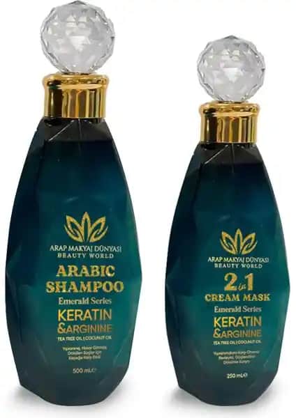 Arap Makyaj Dünyası 2'li Saç Bakım Seti Doğal İçeriklerle Güçlendirilmiş Saç Bakım Çözümü