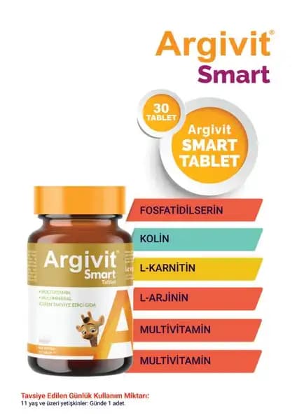 Argivit Smart Tablet ile Günlük Vitamin ve Mineral Takviyesi Sağlıklı Yaşamı Destekler