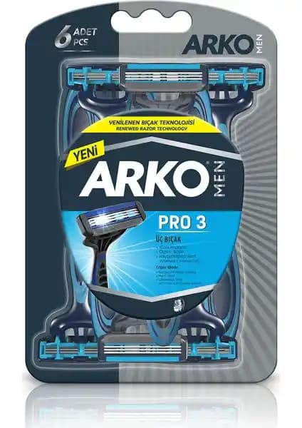 Arko Men Pro 3 Bıçaklı Tıraş Bıçağı: Yüksek Performans ve Konfor Sunan Tasarım