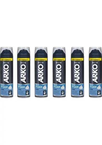 Arko Men Tıraş Köpüğü 200 ml x 6 Adet Erkek Bakımında Rahat ve Güvenilir Kullanım