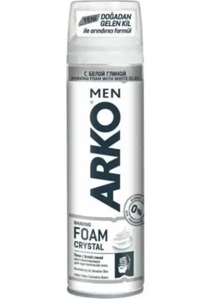 Arko Tıraş Köpüğü Crystal 200 ml: Erkekler İçin Yüksek Performanslı ve Cilt Dostu Tıraş Ürünü