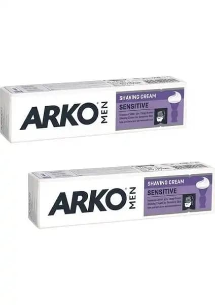 Arko Tıraş Kremi Sensıtıve 100g x 2'li Set Erkekler İçin Hassas Ciltlere Uygun Bakım Ürünü