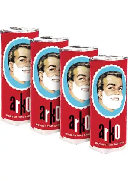 Arko Traş Sabunu 75 gr x 4 paket, geleneksel ve kaliteli erkek bakım ürünü