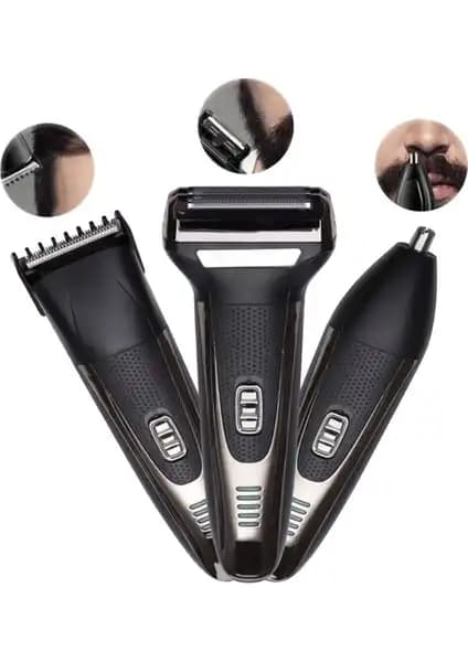 Ataşbey A3IN1 Profesyonel Çok Fonksiyonlu Traş Makinesi Seti - Ergonomik ve Uzun Ömürlü Tasarım