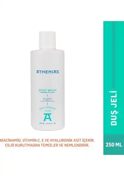 ATHENIAS Niacinamide, E ve C Vitamini İçeren Doğal Duş Jeli ile Spa Konforunu Evinize Taşıyın