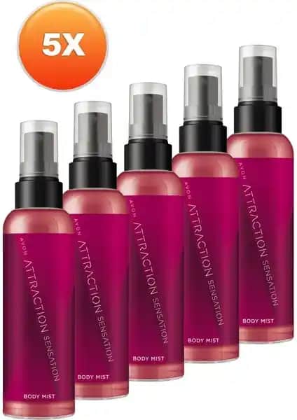 Avon Attraction Sensation Kadın Vücut Spreyi Beşli Seti Kalıcı ve Doğal Kokularla Kendine Güveni Artırır