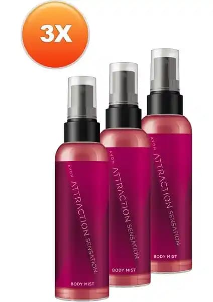 Avon Attraction Sensation Kadın Vücut Spreyi Üçlü Seti ile Kendine Güven ve Çekiciliği Artırın