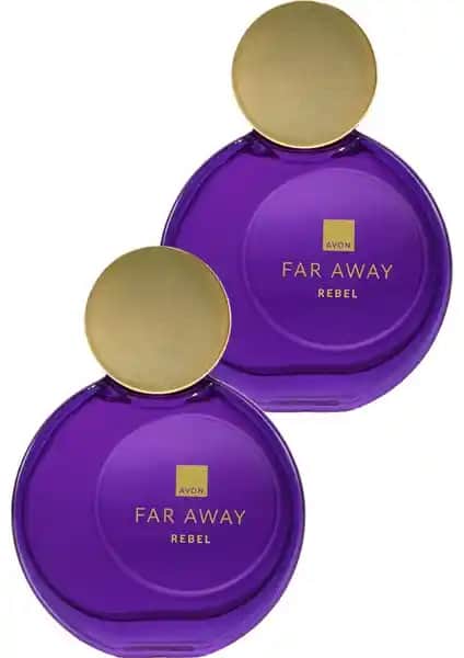 Avon Far Away Rebel Kadın Parfüm Edp 50 Ml. Ikili Set Modern ve Cesur Tarzı Yansıtan Parfüm