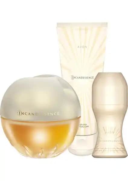 Avon Incandessence Kadın Parfüm Vücut Losyonu Roll-On Üçlü Seti Şık ve Pratik Kullanım