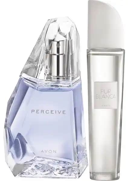 Avon Kadın Parfüm Seti Perceive ve Pur Blanca ile Ferah ve Çiçeksi Aromalar