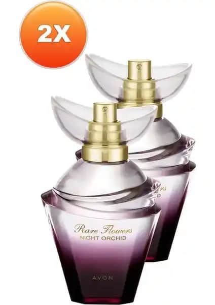 Avon Rare Flowers Night Orchid Kadın Parfüm Edp 50 Ml Ikili Set Kalıcılık ve Zarafet