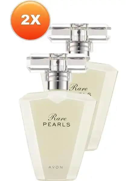 Avon Rare Pearls Kadın Parfüm Edp 50 Ml Ikili Set Zarif ve Kalıcı Meyveli Çiçeksi Koku