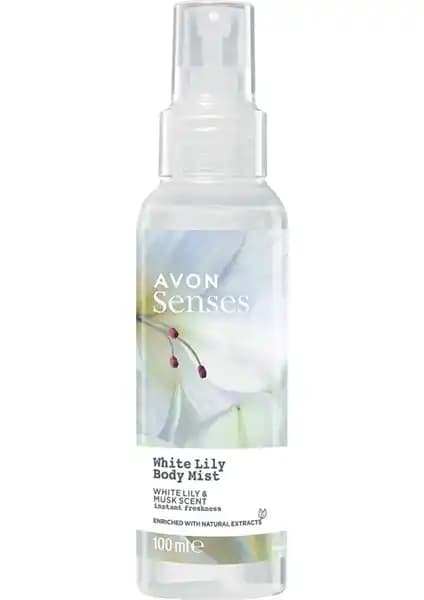 Avon Senses White Lily Beyaz Zambak Kokulu Vücut Spreyi Doğal ve Ferahlatıcı Bir Deneyim İçin