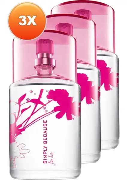 Avon Simply Because For Her Kadın Edt Üçlü Set: Zarif ve Kalıcı Çiçeksi Misk Parfüm