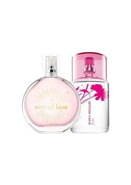 Avon Wish Of Love ve Simply Because Kadın Parfüm Paketi: Çeşitli ve Kaliteli Kokular