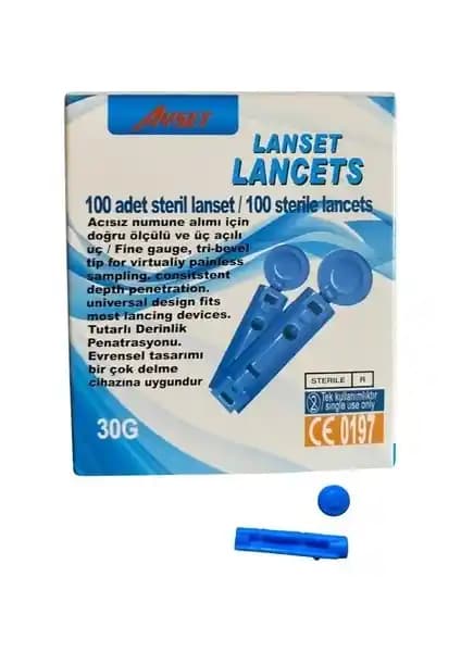 Ayset Lanset 30 G 100 Adet Steril ve Güvenilir Laboratuvar Lanseti Ürünü Özellikleri
