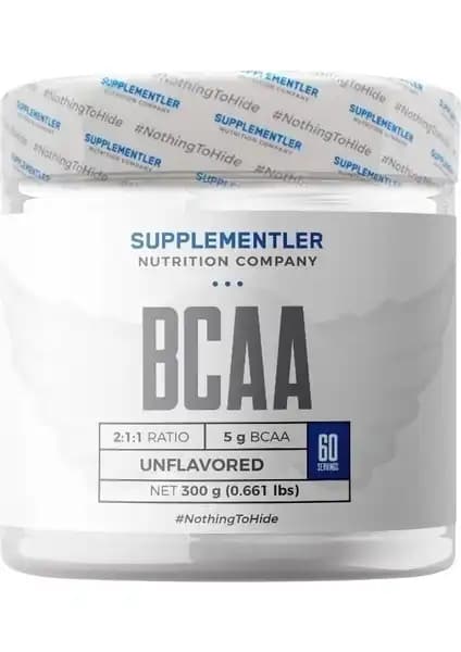 BCAA 2:1:1 Aromasız 300g Sporcular ve Aktif Yaşam İçin Kas Gelişimini Destekleyen Takviye