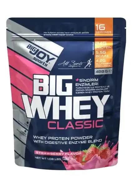 Bigjoy Sports Big Whey Classic Whey Protein Tozu Çilek Aroması Yüksek Kaliteli Spor Takviyesi