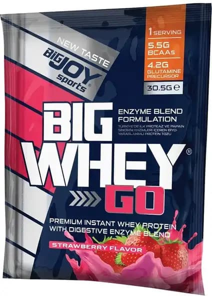 Bigjoy Sports Bigwhey Çilek Aromalı Tekli Protein Paketi Sağlıklı Kas Gelişimi İçin