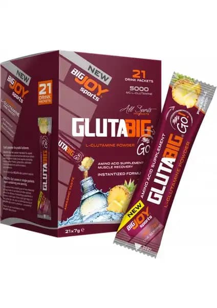 Bigjoy Sports Glutabig L-Glutamin Amino Takviyesi Ananas Aromasıyla Pratik ve Etkili