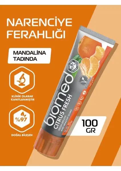 Biomed Citrus Fresh Mandalina Aromalı Doğal Bitkisel Diş Macunu Özellikleri ve Faydaları