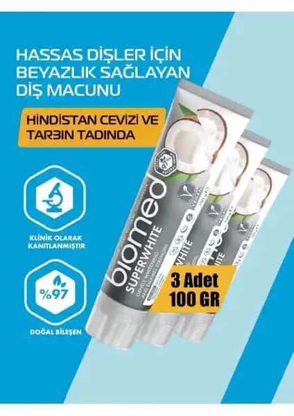 Biomed Super White Coconut Yağlı Diş Macunu: Doğal ve Güçlü Beyazlatıcı Diş Bakımı