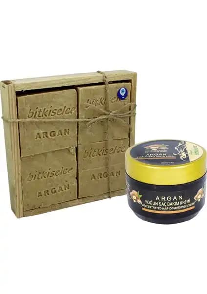 Bitkiselce Argan Yoğun Saç Bakım Kremi ve Argan Sabun Seti ile Doğal Güzelliğinizi Koruyun