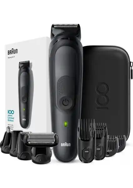 Braun MGK 7020 100. Yıl Max Serisi Erkek Bakım Kiti: Çok Yönlü ve Şık Tasarım