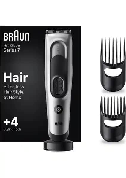 Braun Series 7 HC7390 Erkekler İçin Yüksek Performanslı Kablosuz Saç Kesme Makinesi