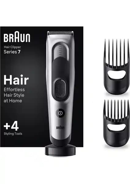 Braun Series 7 HC7390 Erkekler İçin Yüksek Performanslı Kablosuz Saç Kesme Makinesi