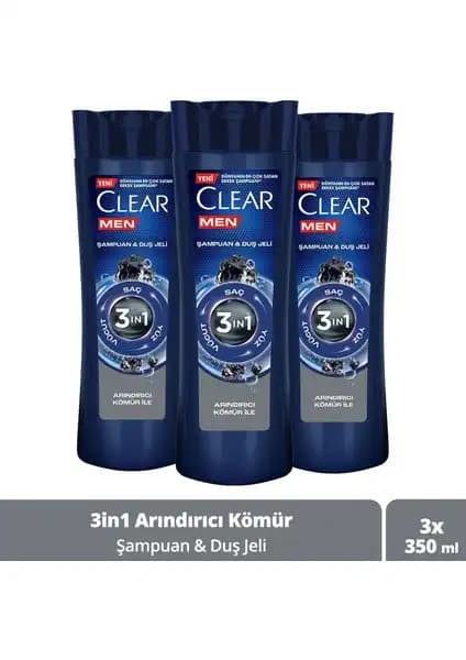 Clear Men 3-in-1 Erkek Şampuanı Kepeğe Karşı Çok Yönlü Temizlik Sağlar