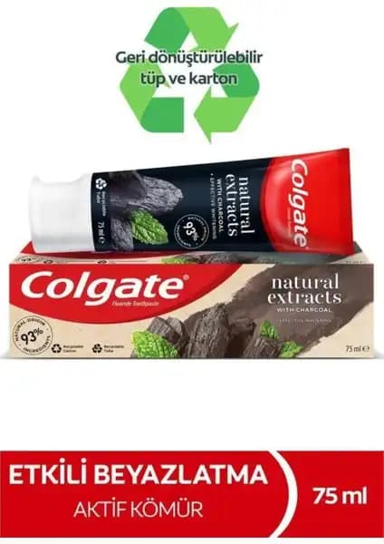 Colgate Natural Extracts Aktif Karbon ve Nane Diş Macunu ile Doğal ve Ferah Temizlik Sağlayın