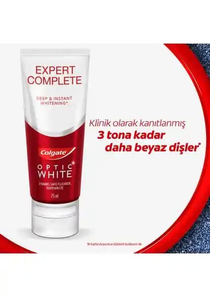 Colgate Optic White Expert Complete Beyazlatıcı Diş Macunu: Güvenli ve Etkili Beyazlatma Çözümü