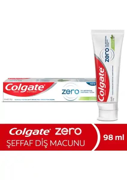 Colgate Zero Spearmint Doğal Nane Aromalı Şeffaf Diş Macunu Sağlıklı ve Güvenilir Ağız Bakımı
