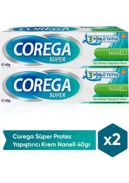 Corega Süper Protez Yapıştırıcı Krem Naneli: Güçlü Yapışma ve Ferahlatıcı Aromayla Konfor