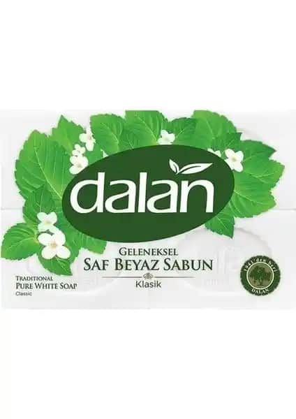 Dalan Geleneksel Saf Beyaz Sabun 4'lü 500 gr doğal içeriklerle temizlik ve cilt bakımı için ideal