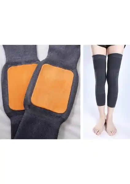 Danlu Koyu Gri Kadife XXL Bacak Isıtıcıları Kış Ayları İçin Sıcak ve Konforlu Bir Çözüm