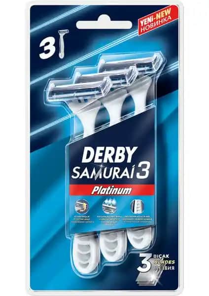 Derby Samurai 3 Platinum Tıraş Bıçağı: Konforlu ve Dayanıklı Kullanım İçin Ideal Çözüm