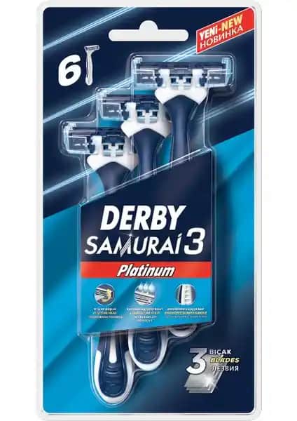 Derby Samurai 3 Tıraş Bıçağı: Üçlü Bıçak Tasarımıyla Konfor ve Dayanıklılık