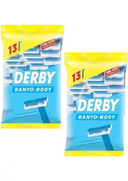 Derby Tıraş Bıçağı Banyo 10+3 Paket - Yüksek Kalite ve Uzun Ömürlü Kullanım
